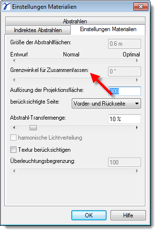 Dialog Material Limit Angle